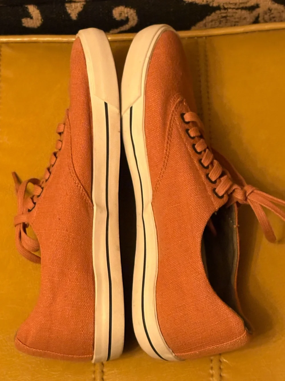 Casual Canvas Sneakers - Rust Orange